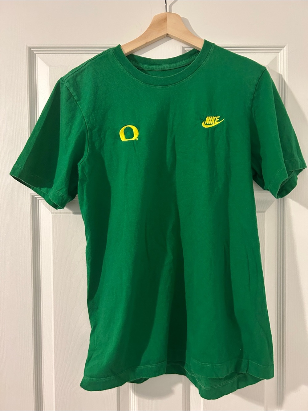 Nike Green Short Sleeve T-Shirt with Yellow Logo
